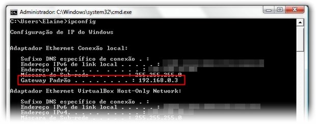 image: screenshot of IP adress
